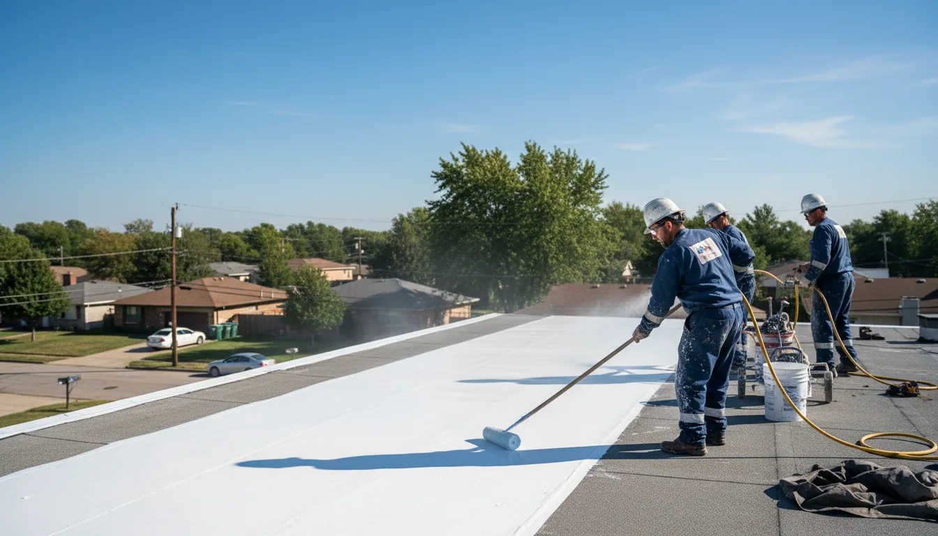Commercial roof coating in Springtown, TX near me